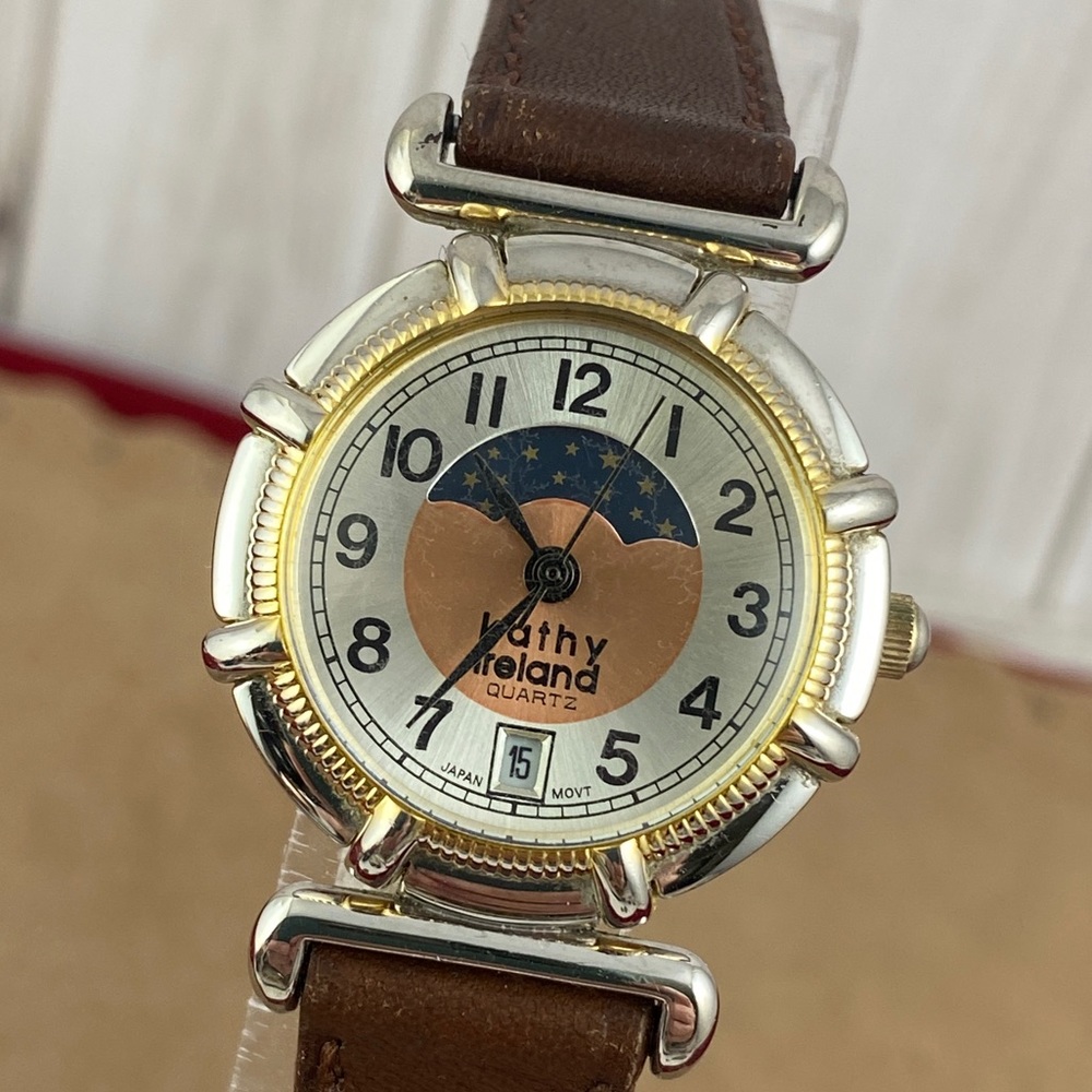 Vintage NOS Kathy Ireland Moon Phase Watch